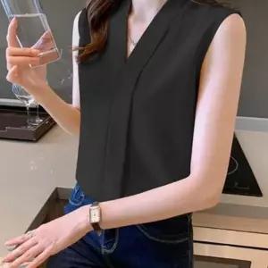 [라일리여성의류] Rly 데일리 여성 민소매 블라우스 오피스 여성 브이넥