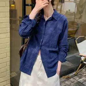 [라일리여성의류] Rly 간절기 체크 스트릿룩 내추럴 셔츠 캐주얼상의 여