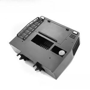 GPM CChand TRX6 ULTIMATE RC HAULER 플랫베드 트레일러용 금속 장비 상자(검은색)