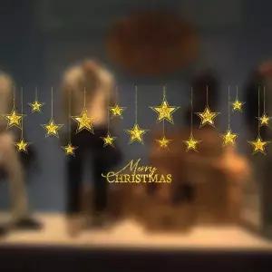 크리스마스장식 AM12DE25 골드스타 윈도우스티커 벽스티커