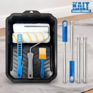 [월드크린]칼트 원팩 페인팅 세트 9호 + 이지 연장 롤러대 4단 1.1m 트레이 로라 연결 장대