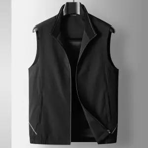 남자조끼 베스트 비즈니스 민소매 캐주얼 집업 봄가을 코트 스탠드넥 심쿵희망