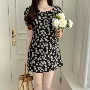 [라일리여성의류] Rly 오프숄더 미니 원피스 플라워 패턴 휴양지 바캉스