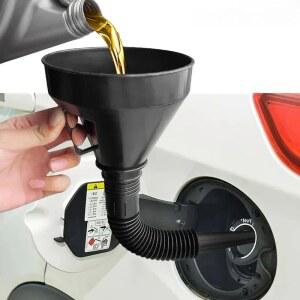 자동차 오토바이 트럭 오일 충전 스트레이너 도구 필터가있는 파이프 호스 연장 깔때기