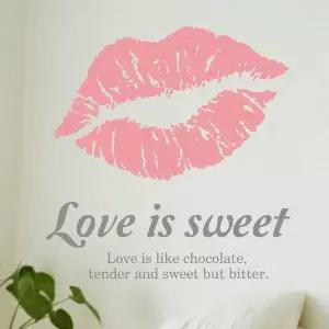 키스해주세요 HP68UR76 벽지 창문 포인트 그래픽스티커 핑크