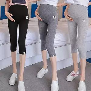 임산부레깅스 필라테스복 출산후 운동 요가 여름 임부 쫄바지 5부 임부복 조리원 요가복zab174