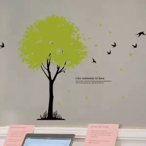 사랑에빠진것처럼 BO14BV97 벽지 창문 포인트 그래픽스티커 올리브블랙