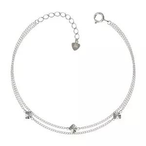 [미니아트] 92.5 SILVER 법정순은 데일리 레이어드 실크컷팅 실버 체인 팔찌