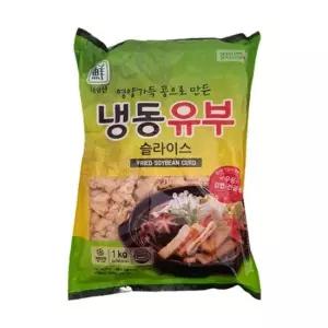 냉동)대림선냉동유부슬라이스 1kg 냉동유부 유부 슬라이스 국물