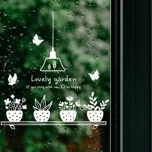 나는행복해요 OP21NQ48 벽지 창문 포인트 그래픽스티커 화이트