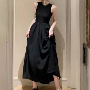 여성 여름 백리스 민소매 롱원피스 드레스