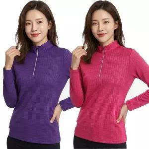 [하프클럽/]봄여름 BR 여성 쿨아이스 스판 집업 티셔츠 TSBT-505