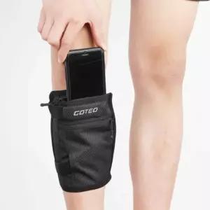 러닝 조깅 종아리 가방 슬리브백 소지품보관 찍찍이 블랙