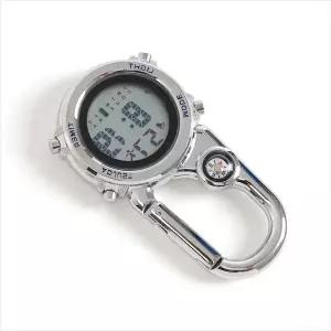 아웃도어 카라비너 스포츠 시계 블루 야광 등산 낚시 레저 군용 시계