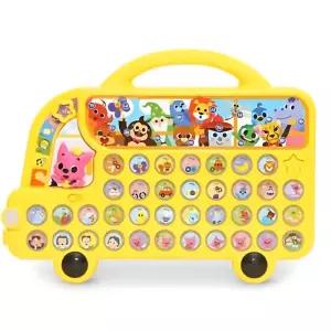말문트기 6종모드 버스모양 핑크퐁 한글패드 언어장난감 돌아기 어휘력발달 사운드완구