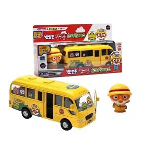 뽀로로피규어 문열리는 노랑 미니 등원버스 2살 유아 유치원선물 소근육발달
