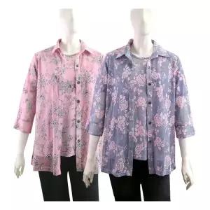 국산 할머니 고급스러운 7부 자켓 반팔티 앙상블세트 봄 여름 1150650