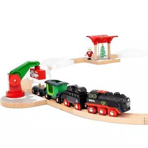 매장꾸미기 크레인작동 산타클로스 증기기관차 6살남아 유치원선물 유아장난감