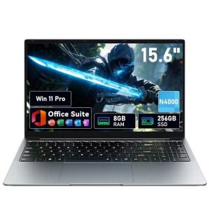하이퍼스트릭스 노트북 컴퓨터 15.6인치 Win11 Pro 8GB RAM 256GB SSD MS Office 365 100% sRGB 화면 N4000 프로세서 듀얼 밴드 WiFi5 BT4.2 USB-A HDMI FHD 1920 * 1080 디스플레이 실버
