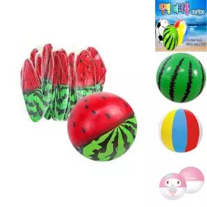 (23cm 1타 10개입) 수박 탱볼/가벼운/비치볼/에어볼/해변공/가족/물놀이공/바닷가공/비치공/고무/비치/마이
