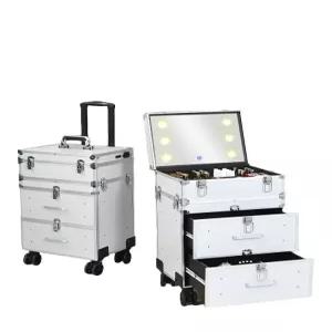 네일 박스 출장용 거울 캐리어 대형 화장품 가방 헤어