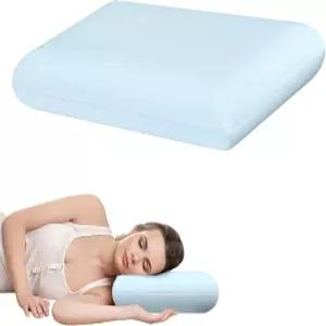 컴포쉐어 홈 블루 메모리 폼 베개 침대 냉각 탈착식 커버 허리 옆 침구를 위한 목 지지대 1팩