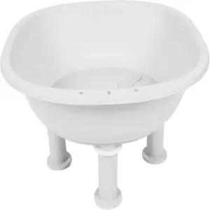 좌욕탕 치질용 접이식 변기용 산후조리 페리넘 릴 미끄럼 방지 여성용 좌욕 키트(화이트)