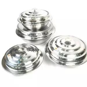 [콩심팥심]대용량 스테인리스 가마솥 55cm 업소용 인덕션 무쇠솥 스타일