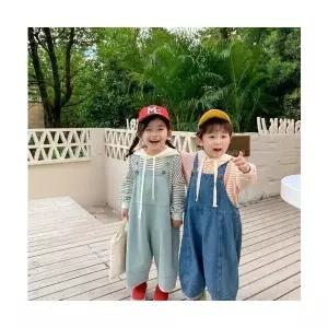 팜므 아동청바지 유아 남아 여아 아기 가을 투컬러 데님 멜빵바지설날