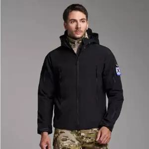 [골드스마일]카키색 밀리터리 후드 윈드브레이커 남성용 야상 등산복 전술 점퍼