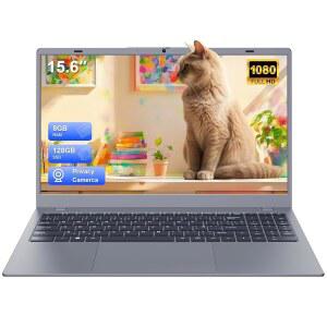 VIGSENUP 노트북 15.6인치 8GB RAM LPDDR4 128GB SSD(1TB까지 확장 가능) AMD 애슬론 프로세서 최대 2.6GHz WiFi 5 BT 5.0 웹캠 휴대용 학생 비즈니스