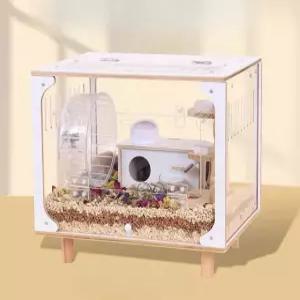 햄스터 집 꾸미기 하우스 원목 투명 사육장 케이지 은신처 만들기
