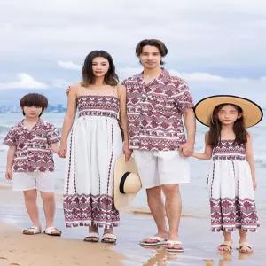 커플룩 가족록 모녀원피스 상의 남녀공용 루즈핏 휴가룩 여름 반바지