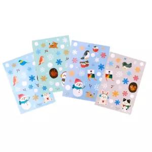 겨울 오브제스티커 4종세트 4개 다이어리꾸미기 만들기재료 어린이집 놀이학습 방과후