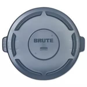 박스 킹 RUB123L 브루트 컨테이너 플랫 뚜껑 44갤런 24.25인치 폭 x 1.5인치 높이 회색