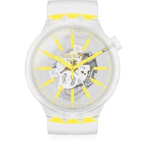 스와치 빅 볼드 래커드 유니 캐주얼 플라스틱 투명 쿼츠 방수 옐로인젤리
