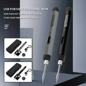 호환  USB 온도 조절 납땜 다리미 소형 납땜 다리미 세트 C타입 인터페이스 800mAh 배터리 휴대용 수리 도