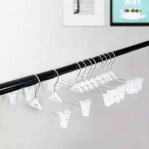 바지거리 SQI205T6 바지걸이옷가게 화이트 스틸프레임