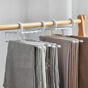 5단 VYK076W8 접이식 바지걸이 멀티 만능 공간활용 바지 옷걸이
