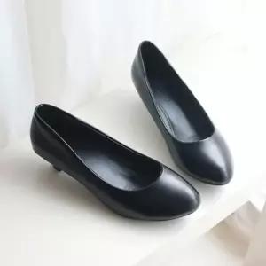 [S444BBX]로우힐 심플 베이직 데일리 펌프스힐