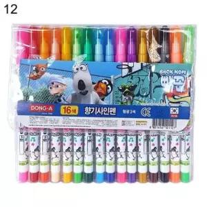 [문구/오피스] 향기싸인펜 16색 빼꼼 12세트