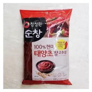 청정원 (현미) 찰고추장 비닐 500g x 1개 33229