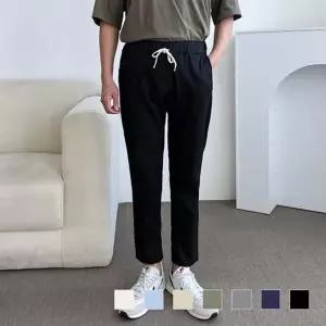 [셀러에이드]캐쥬얼 빅사이즈 루즈핏 여성바지 코디 세미 밴딩 면