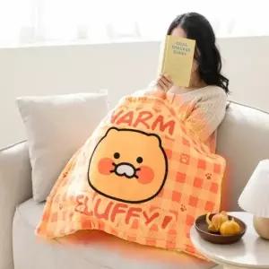 ( )캐릭터 온열 무릎 담요 USB 전기 담요 사무실 겨울 필수템 캠핑용 보온 담요