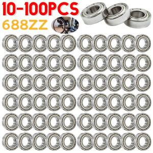 이중 차폐 금속 도장 깊은 그루브 볼 베어링  무거운 하중 3D 프린터  688ZZ 8x16x5mm  10-100 개