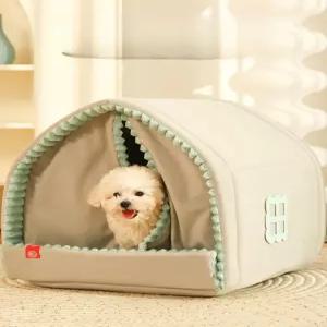 강아지 난방 텐트 애견 하우스 커튼 고양이 숨숨집