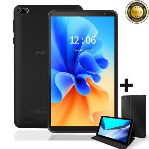 PRITOM 쿼드 코어 프로세서 포함 태블릿 PC HD IPS 디스플레이 듀얼 카메라 WiFi PU 보호 케이스 안드로이
