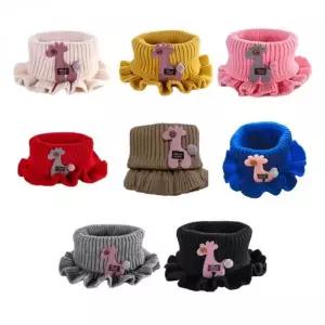 기린 캐릭터 프릴 넥워머 여성용 겨울 방한 목도리 귀여운 보온