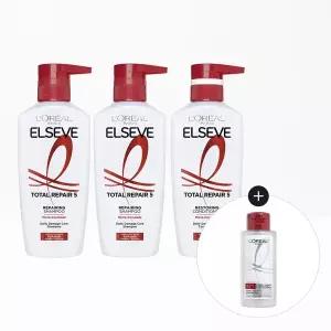 [로레알파리] 토탈리페어 샴푸 400ml /컨디셔너 375ml 3개+미니샴푸100ml(랜덤)