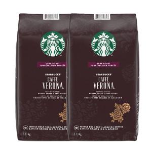 스타벅스원두 베로나 로스팅원두 홀빈 1.13kg(2봉) 다크로스트 (유통기한공지사항확인가능)